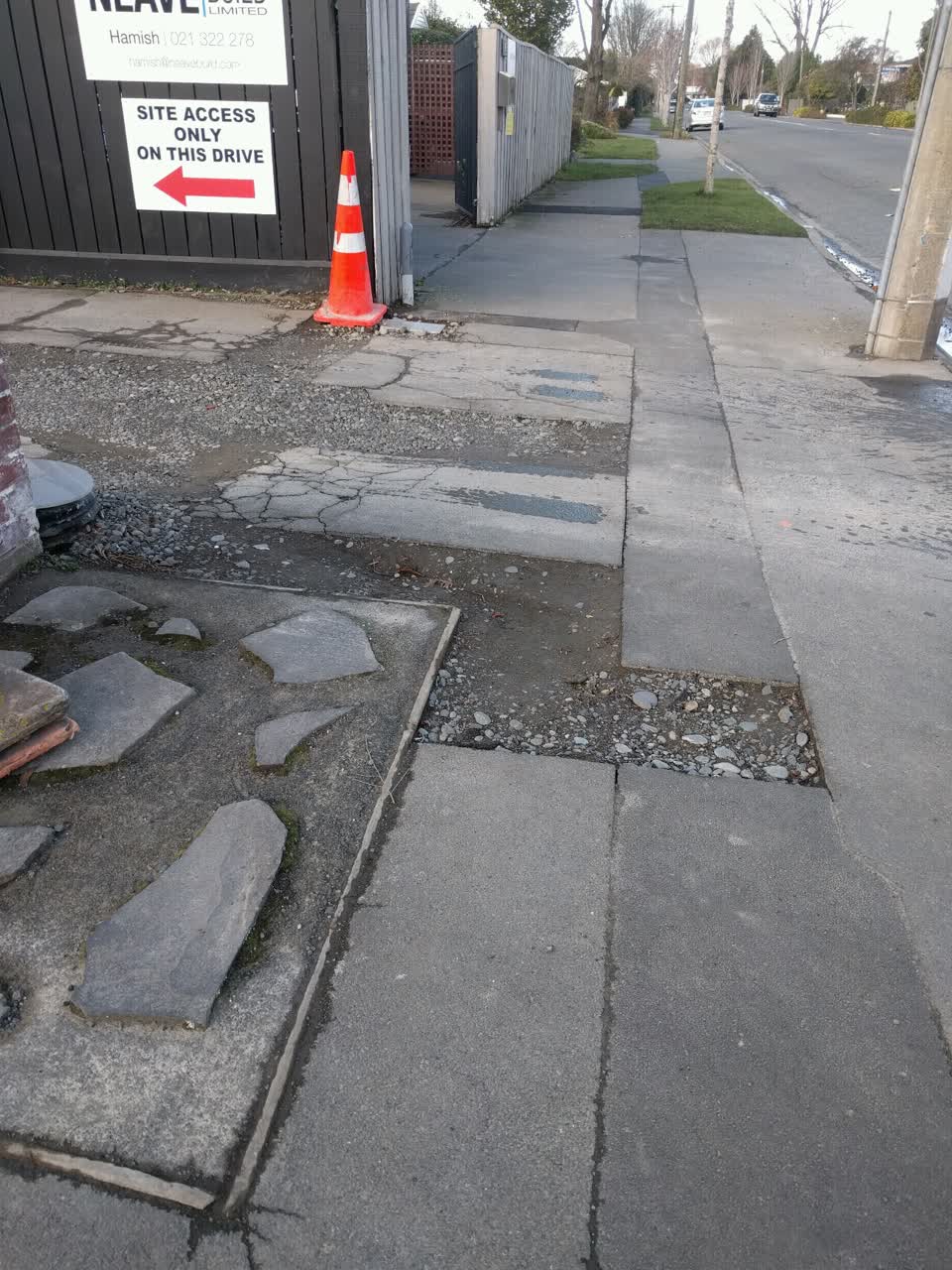 The photograph attached to this roading/streets report