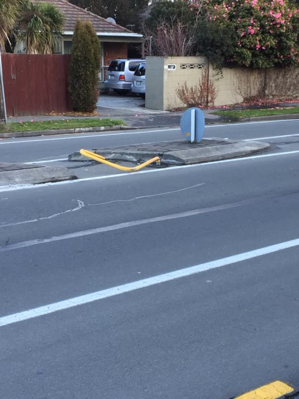 The photograph attached to this roading/streets report