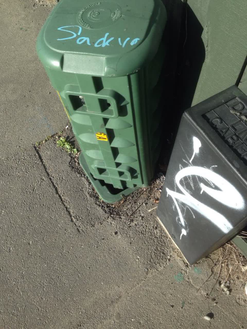 The photograph attached to this graffiti report