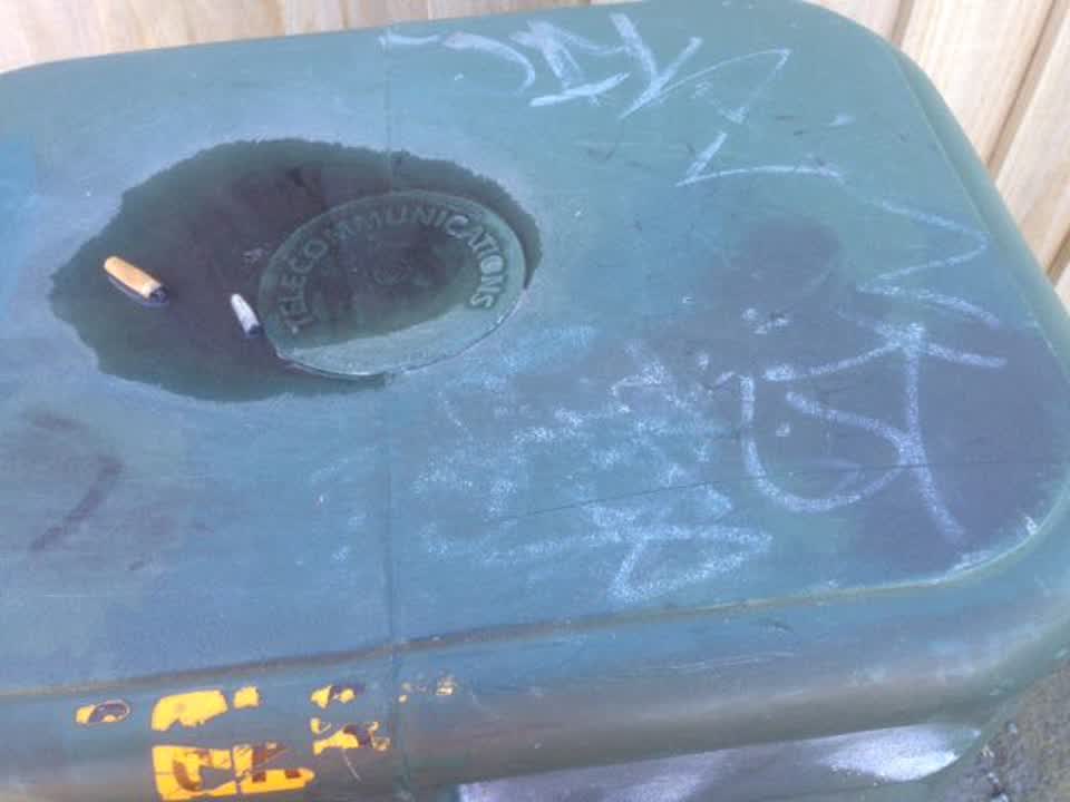 The photograph attached to this graffiti report