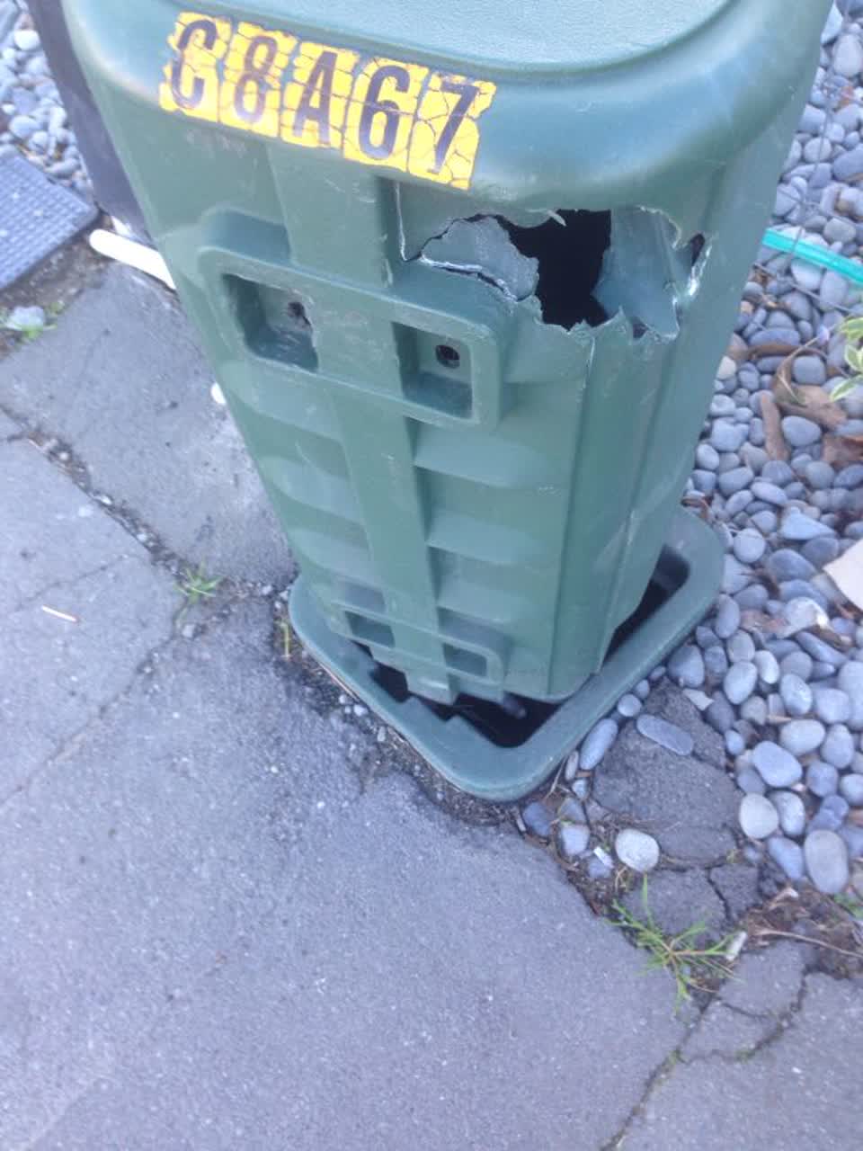 The photograph attached to this roading/streets report