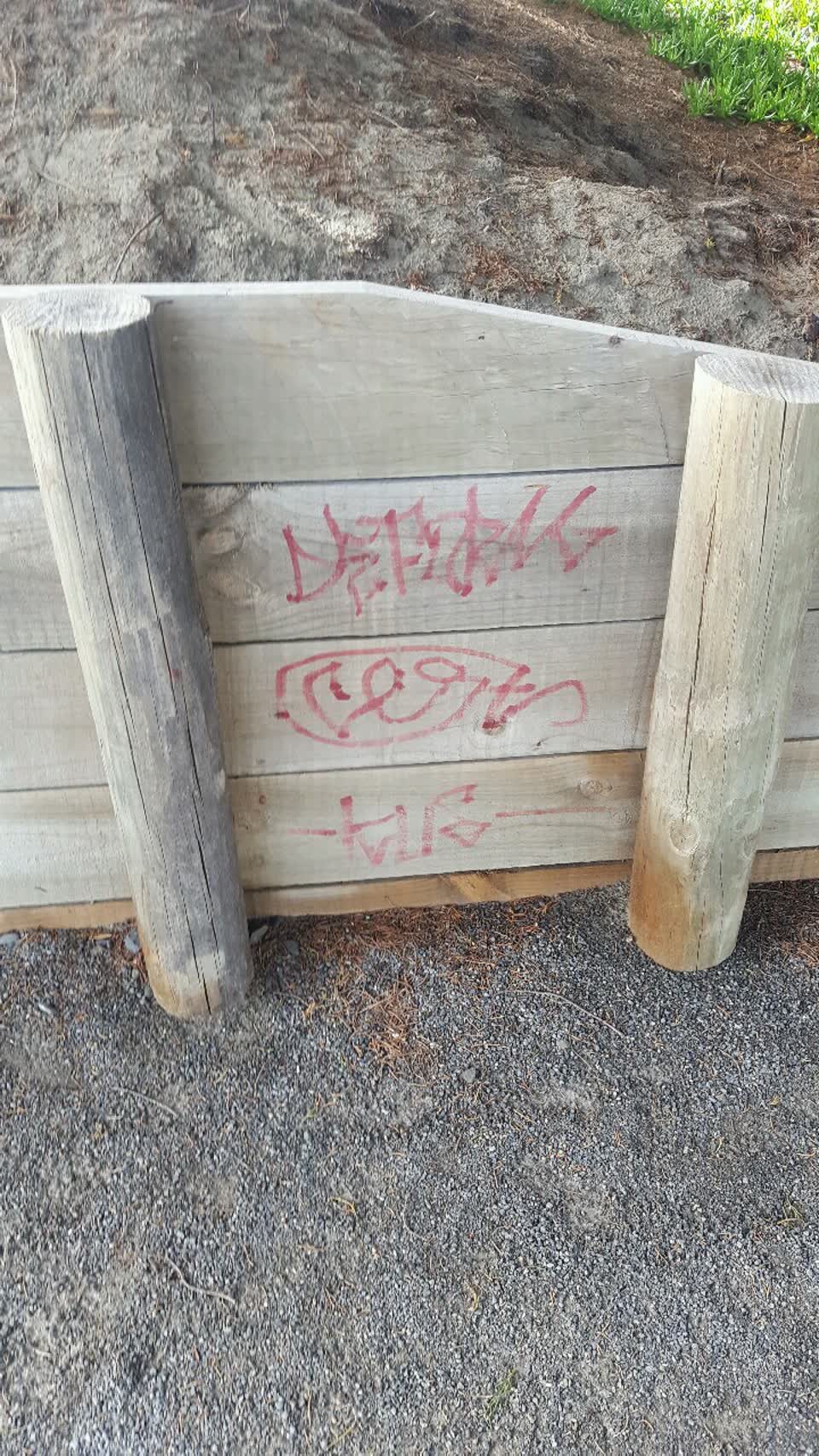 The photograph attached to this graffiti report