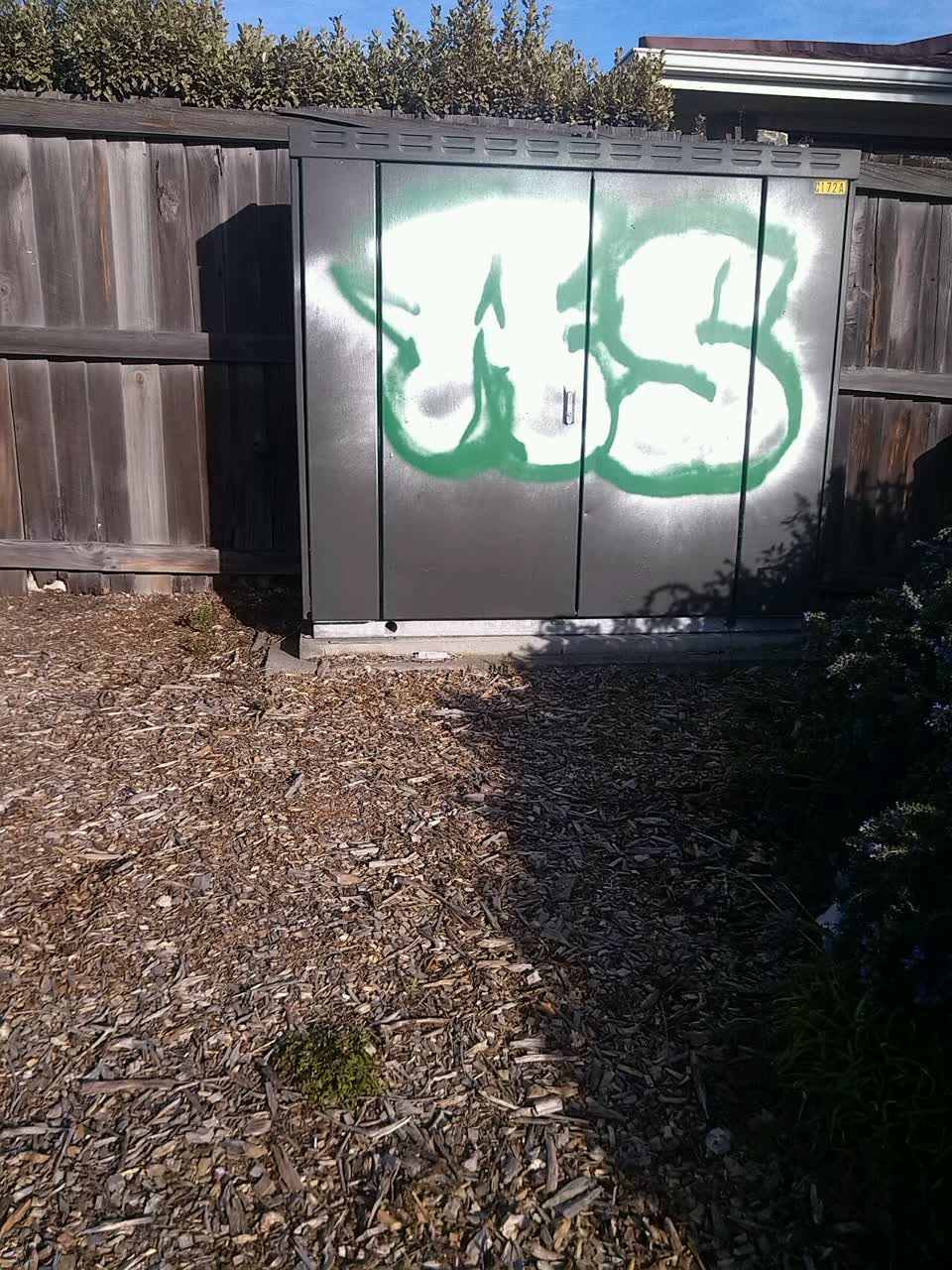 The photograph attached to this graffiti report