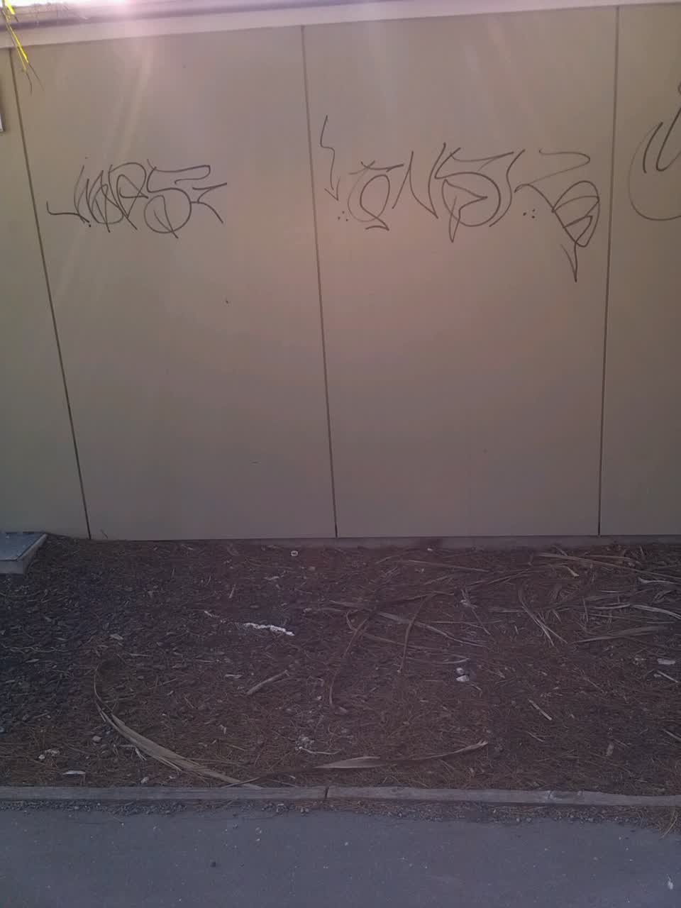 The photograph attached to this graffiti report