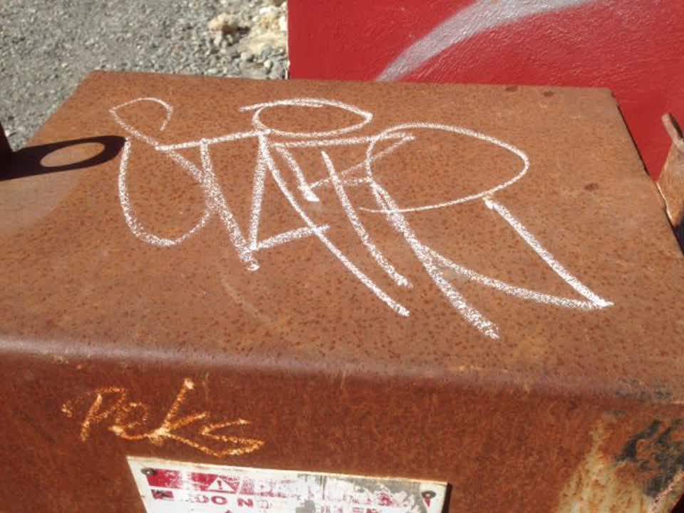 The photograph attached to this graffiti report