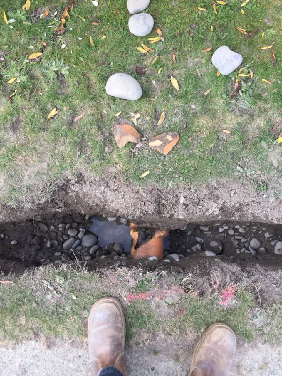 The photograph attached to this wastewater/stormwater report
