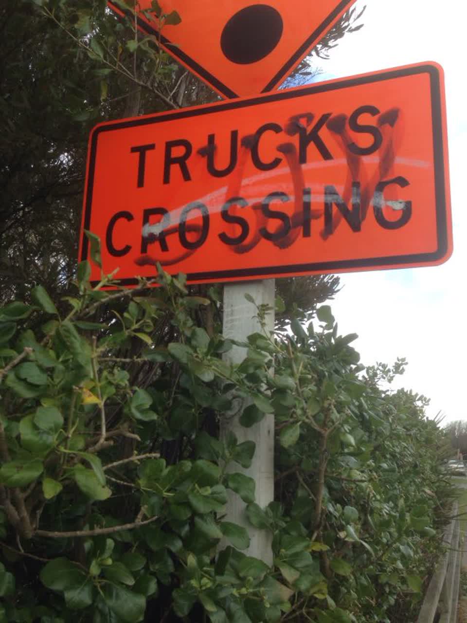 The photograph attached to this graffiti report