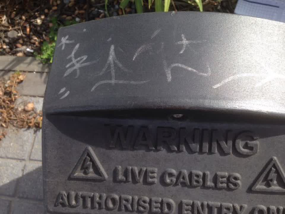 The photograph attached to this graffiti report