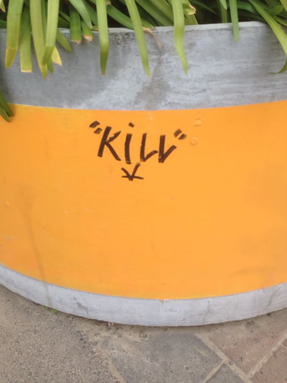 The photograph attached to this graffiti report