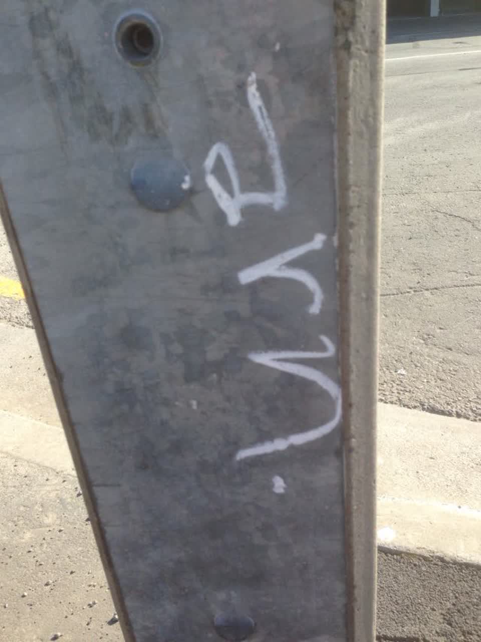 The photograph attached to this graffiti report