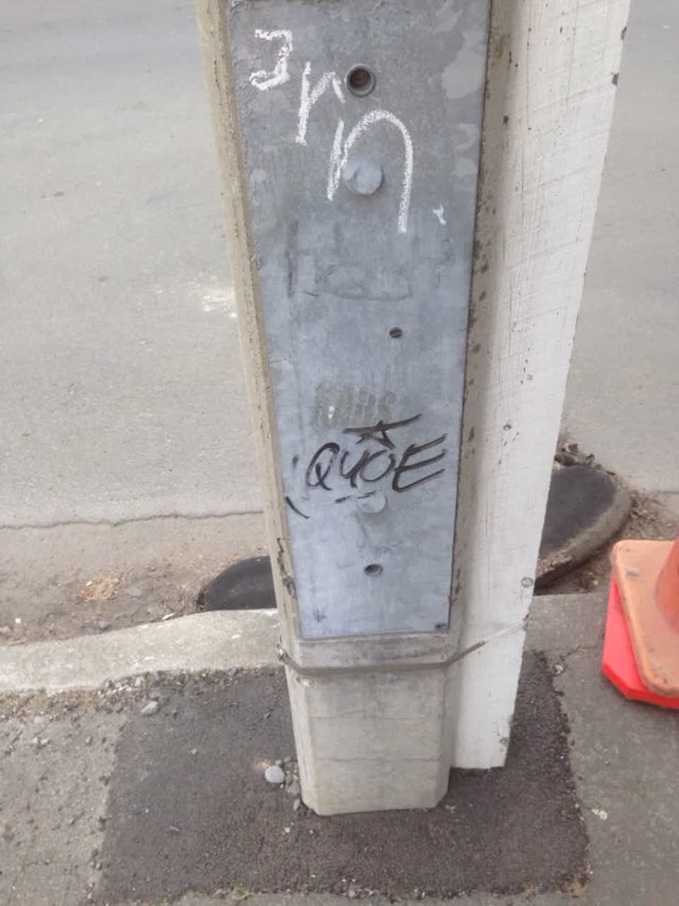 The photograph attached to this graffiti report