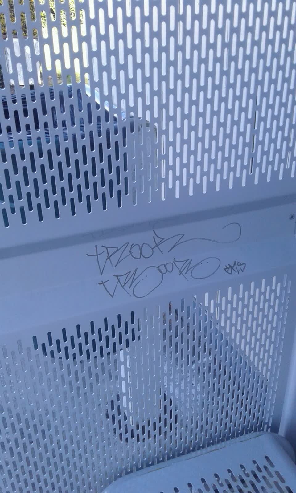 The photograph attached to this graffiti report