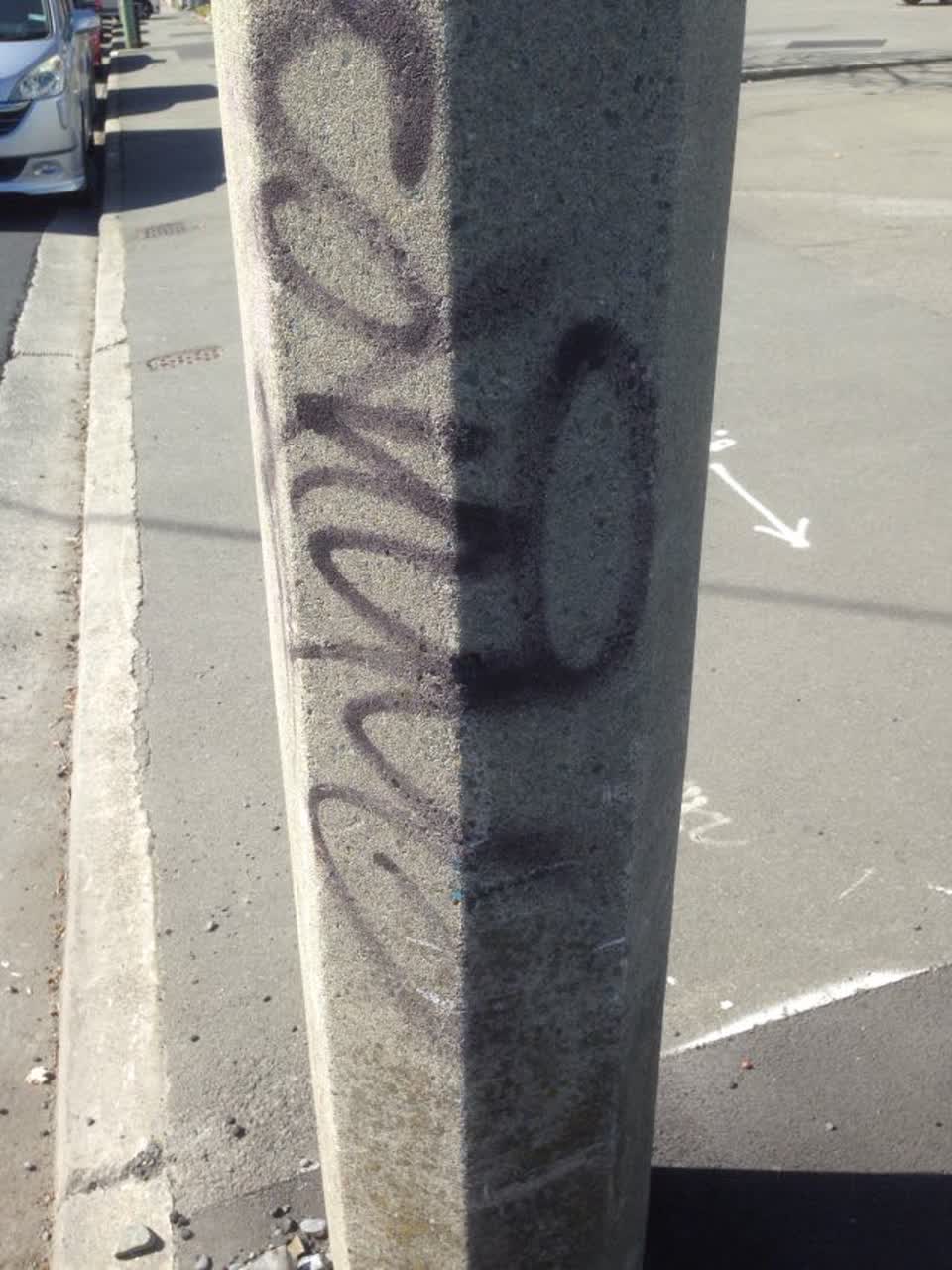 The photograph attached to this graffiti report