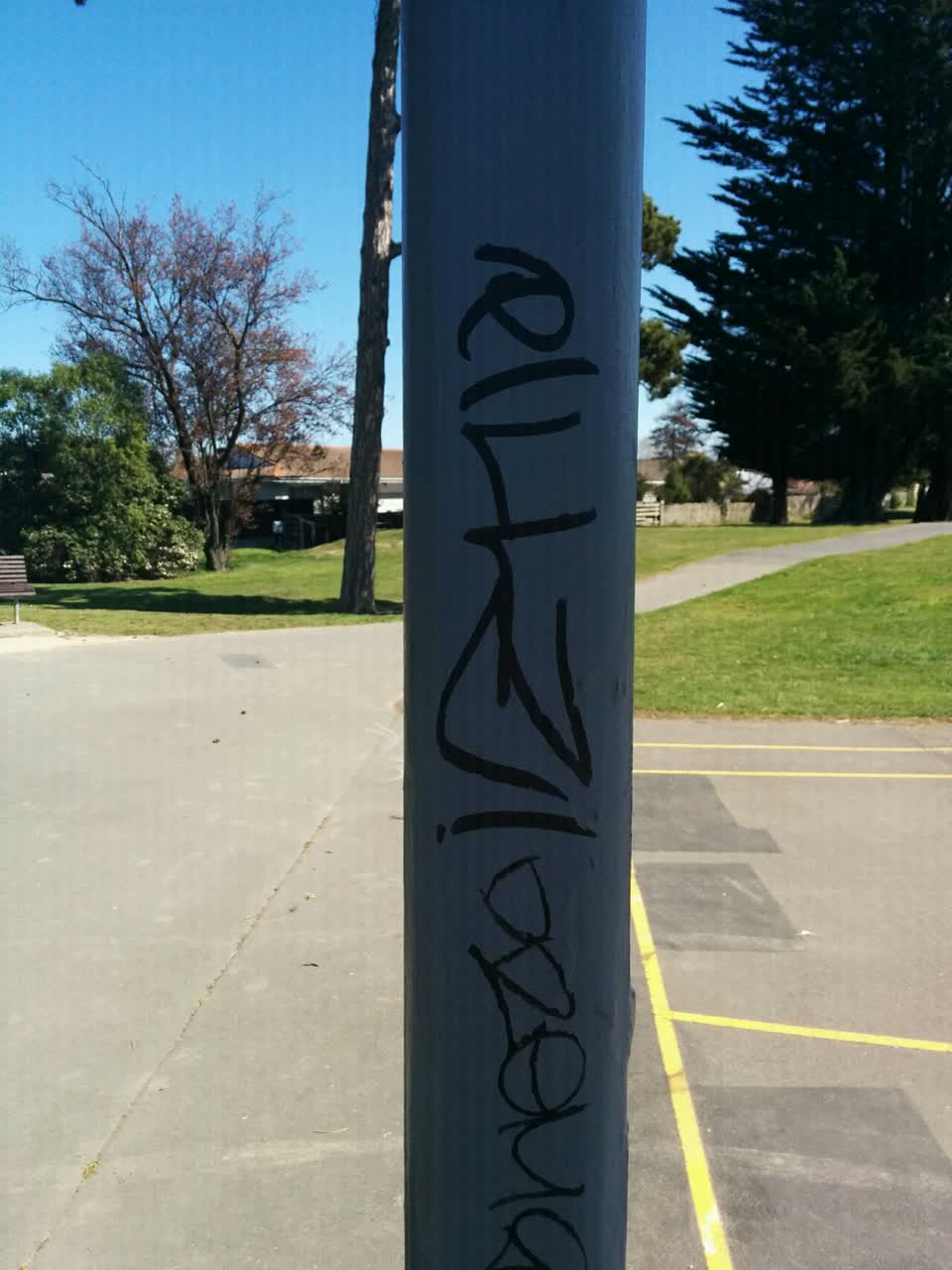 The photograph attached to this graffiti report