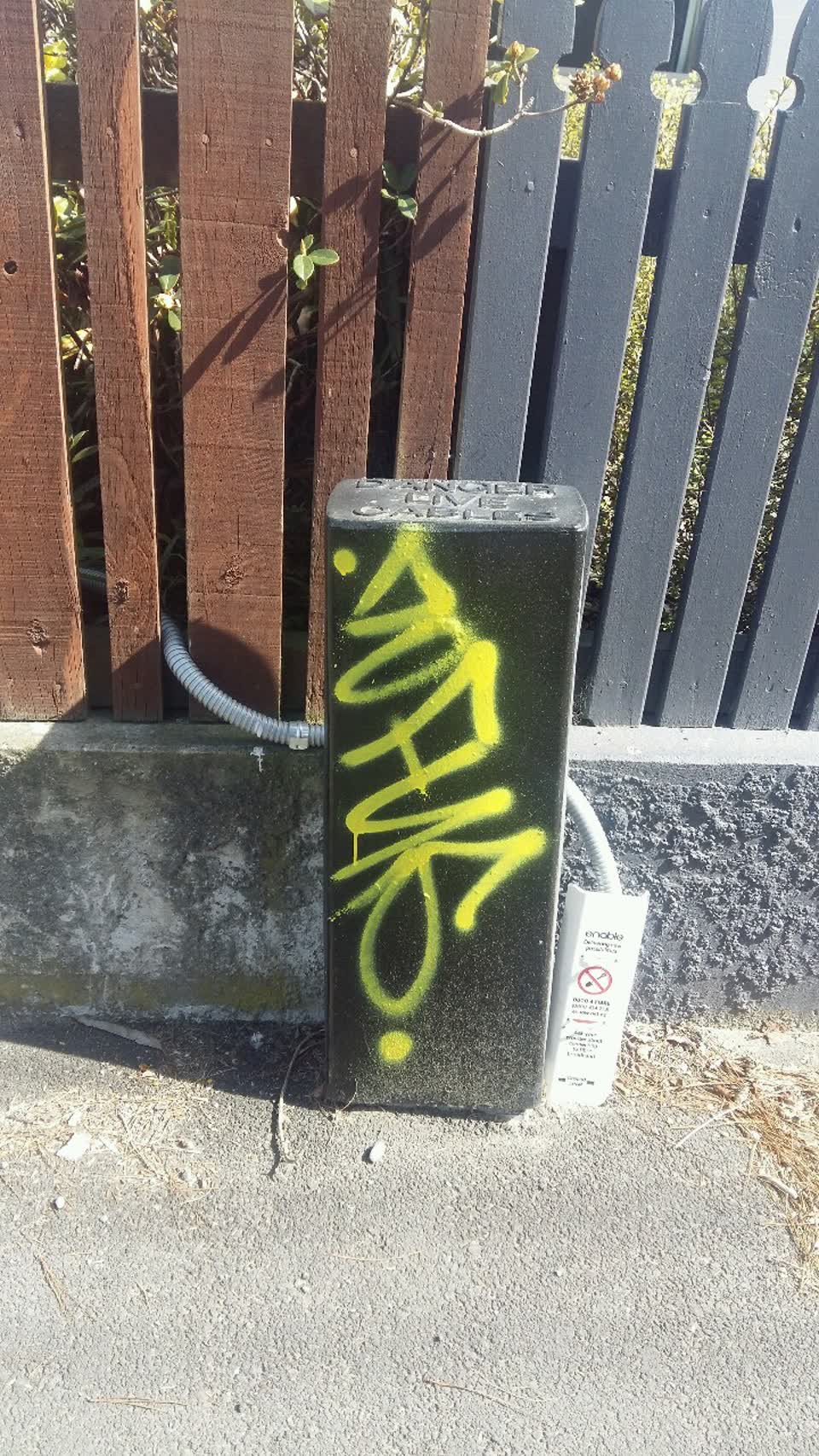 The photograph attached to this graffiti report