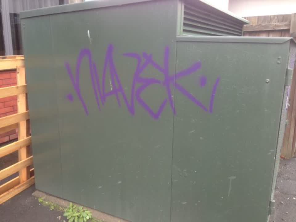 The photograph attached to this graffiti report