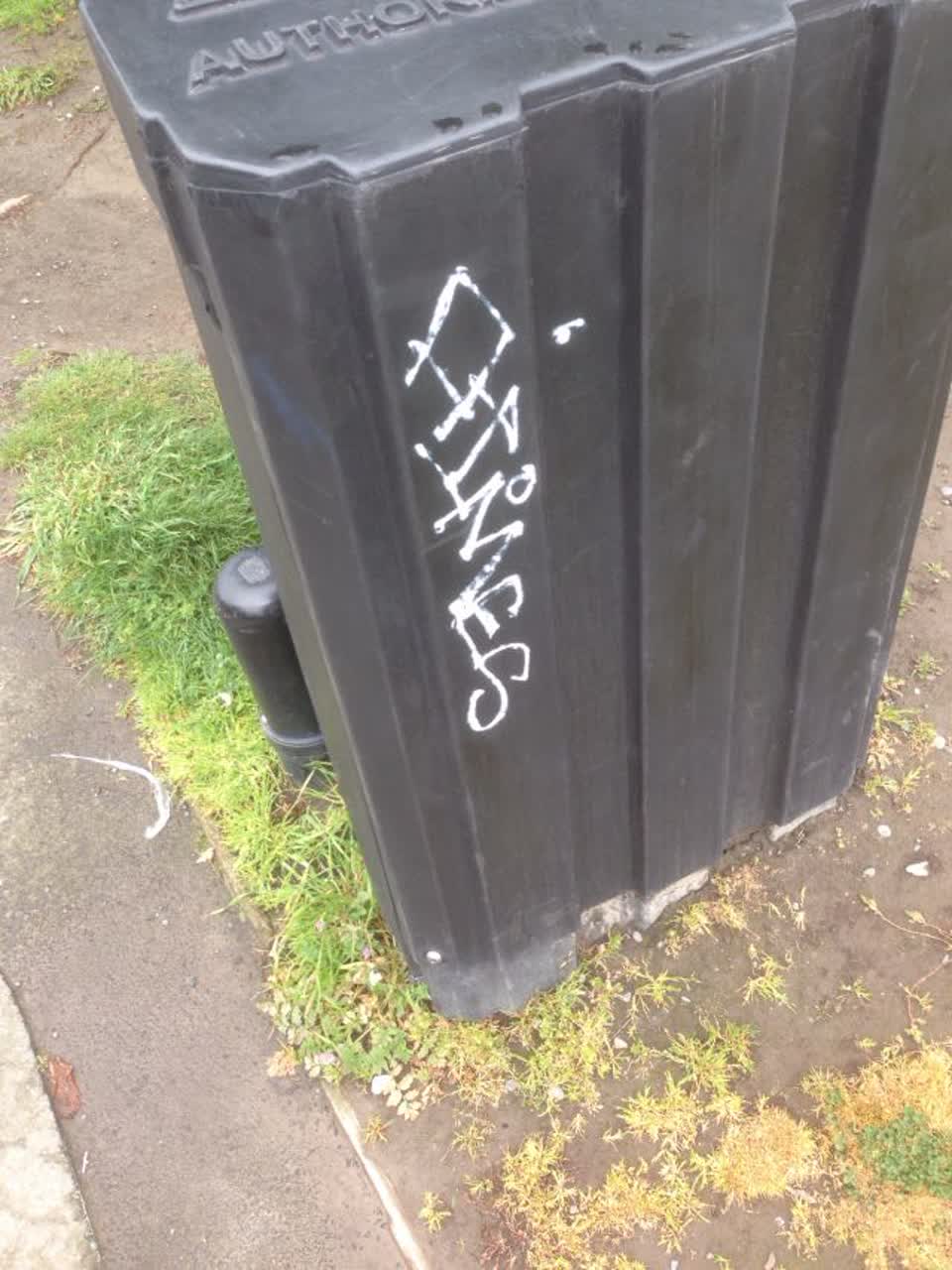 The photograph attached to this graffiti report
