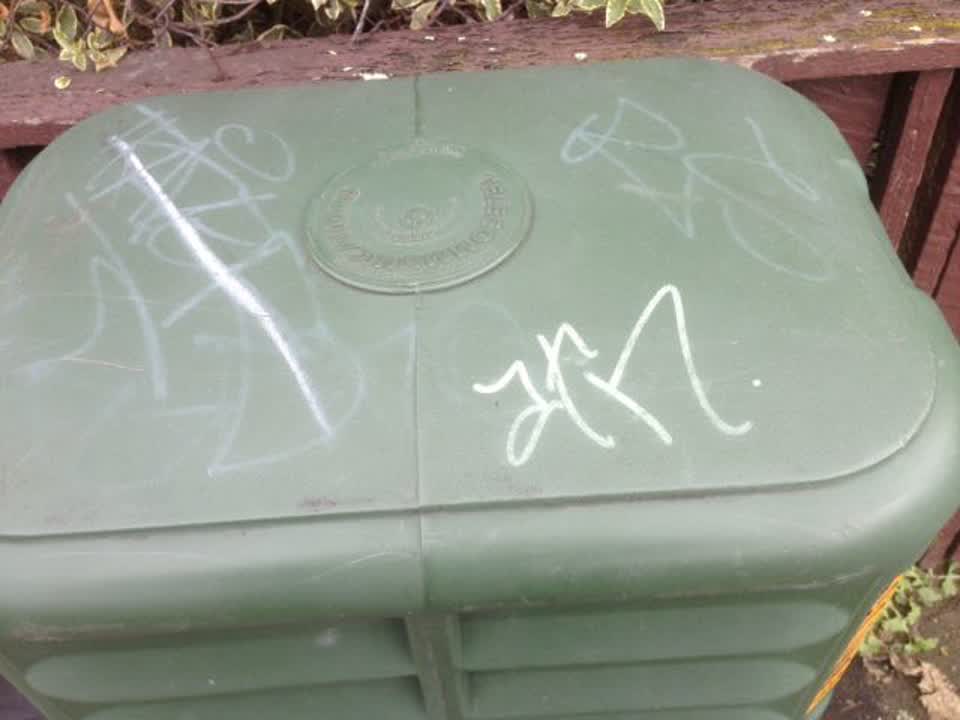 The photograph attached to this graffiti report