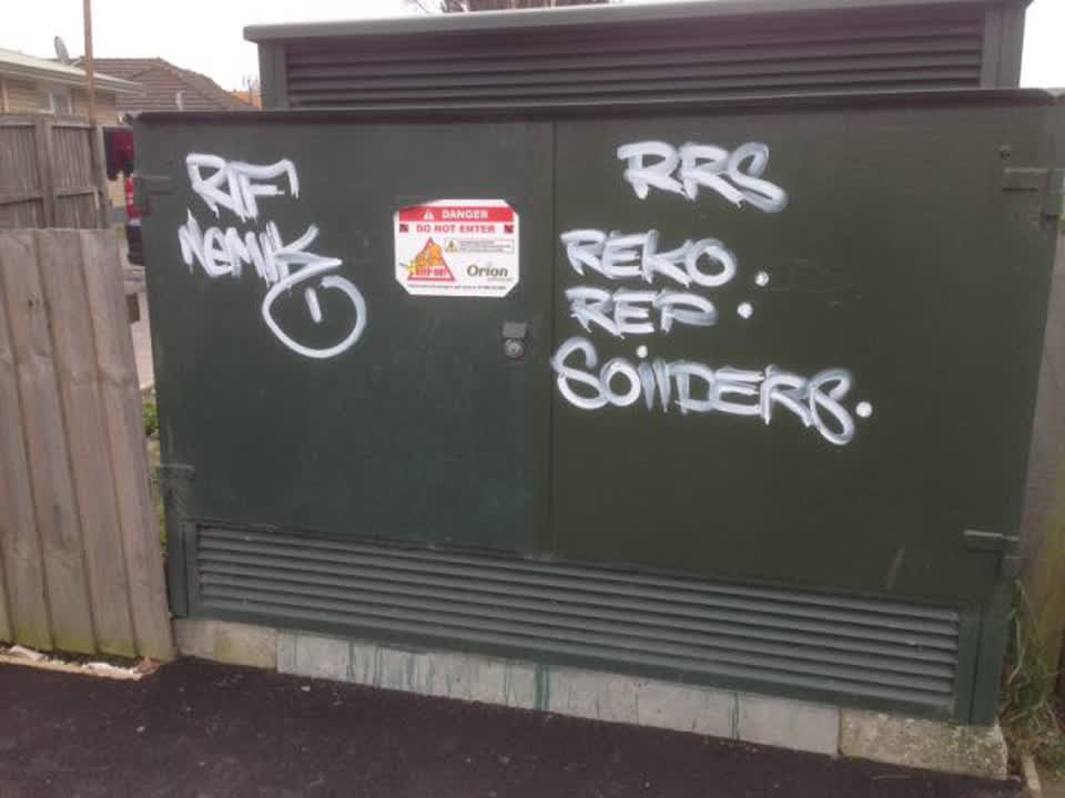 The photograph attached to this graffiti report