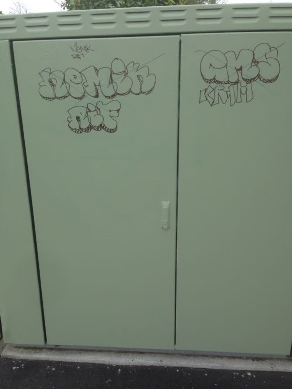 The photograph attached to this graffiti report