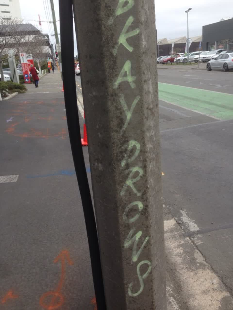 The photograph attached to this graffiti report
