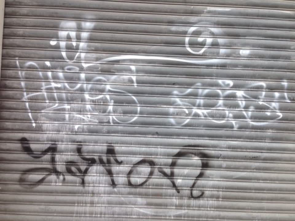 The photograph attached to this graffiti report