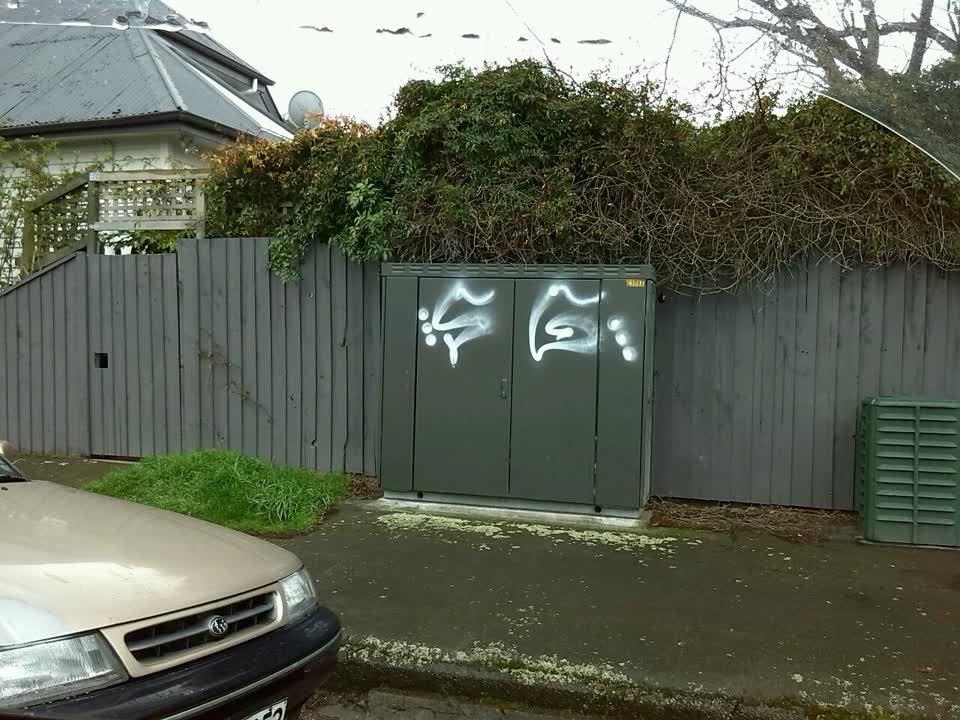 The photograph attached to this graffiti report
