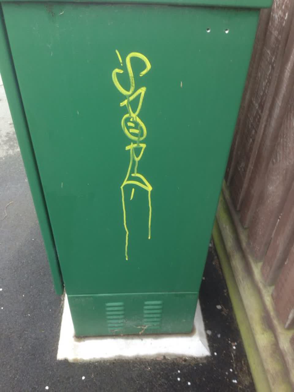 The photograph attached to this graffiti report