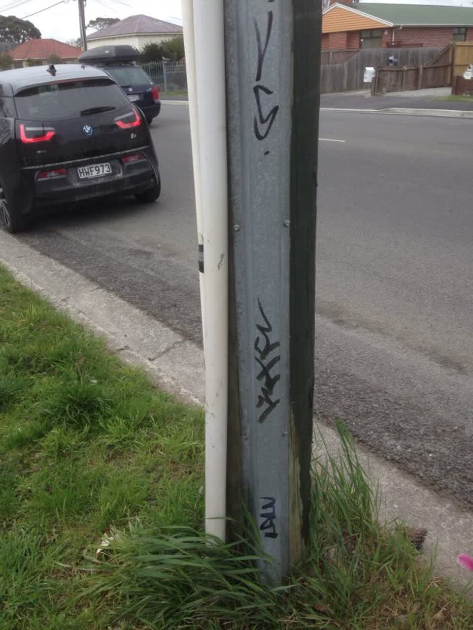 The photograph attached to this graffiti report