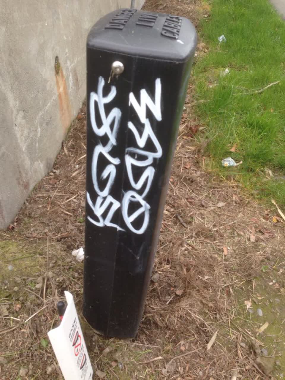 The photograph attached to this graffiti report