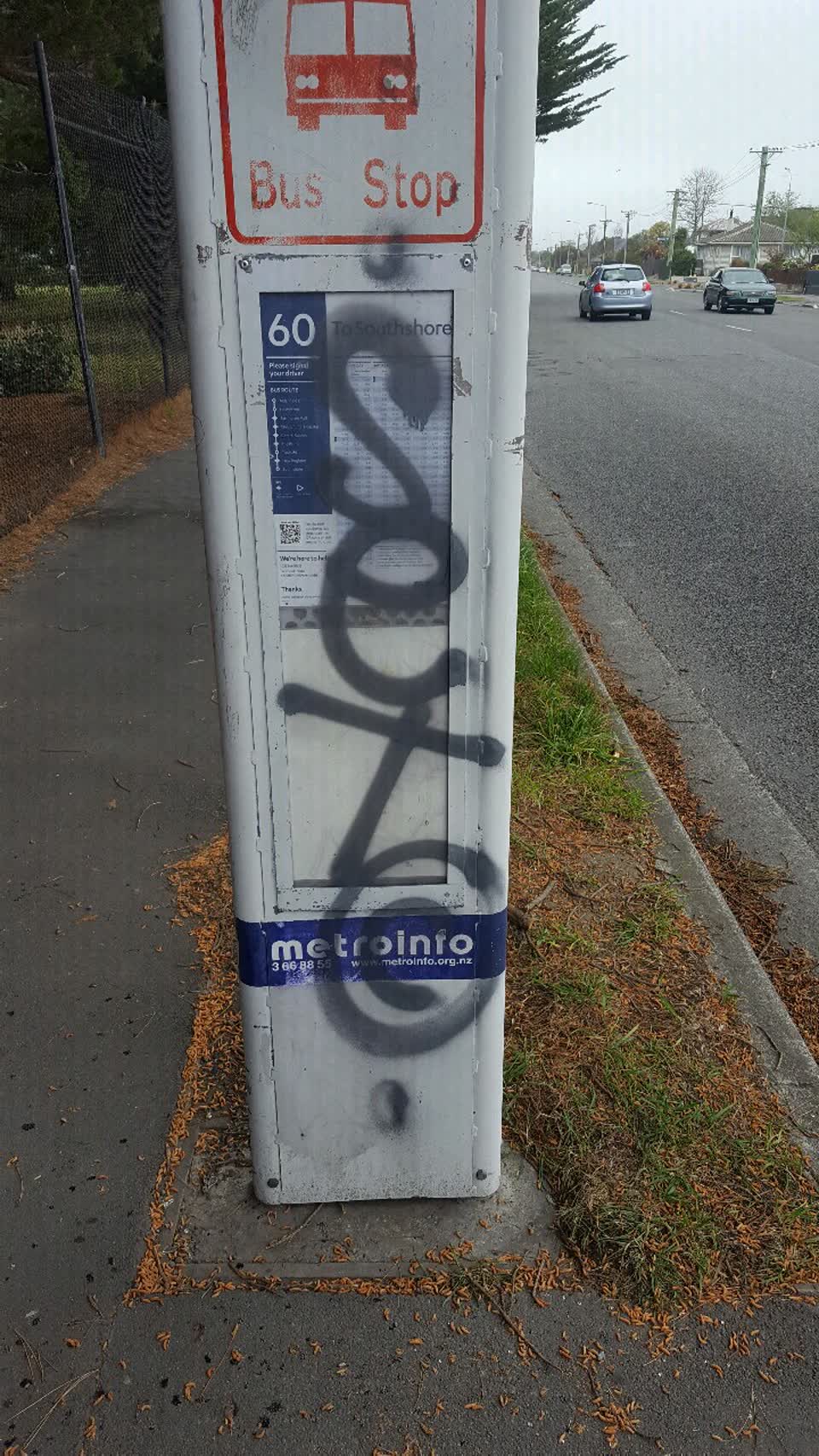 The photograph attached to this graffiti report