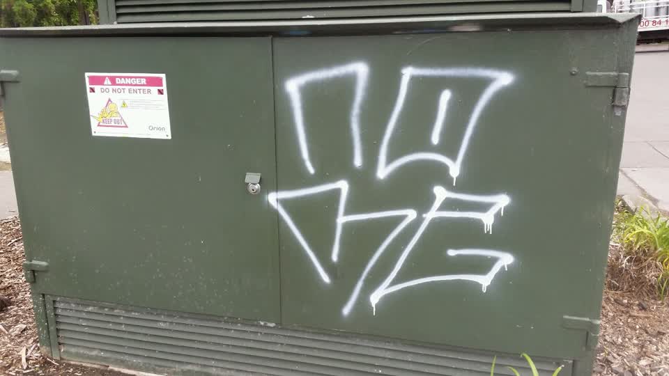 The photograph attached to this graffiti report
