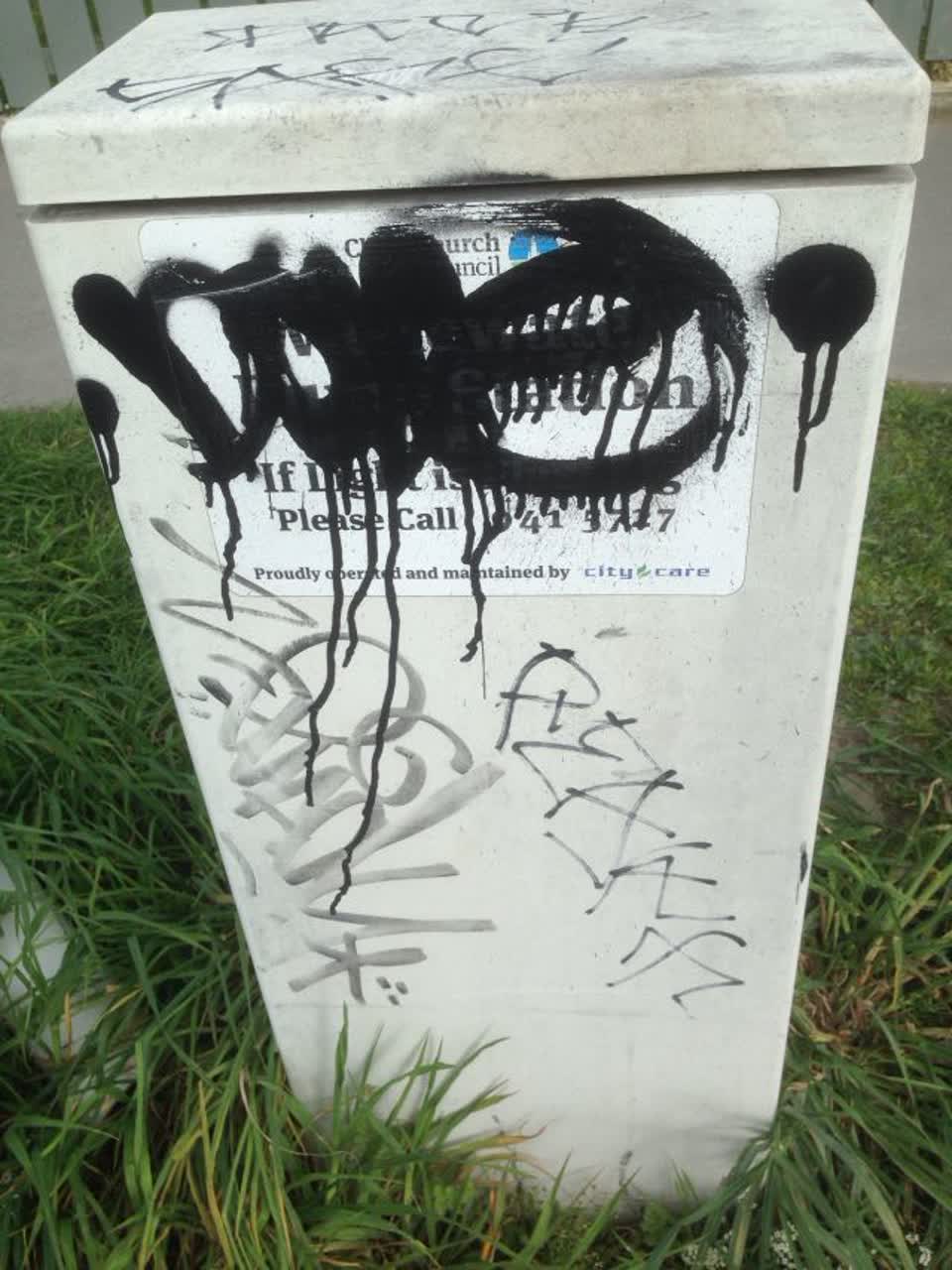 The photograph attached to this graffiti report