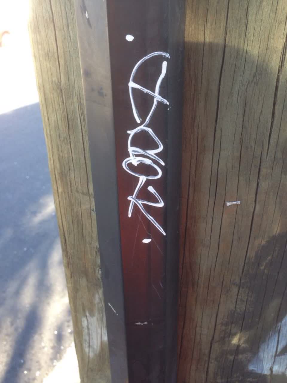 The photograph attached to this graffiti report