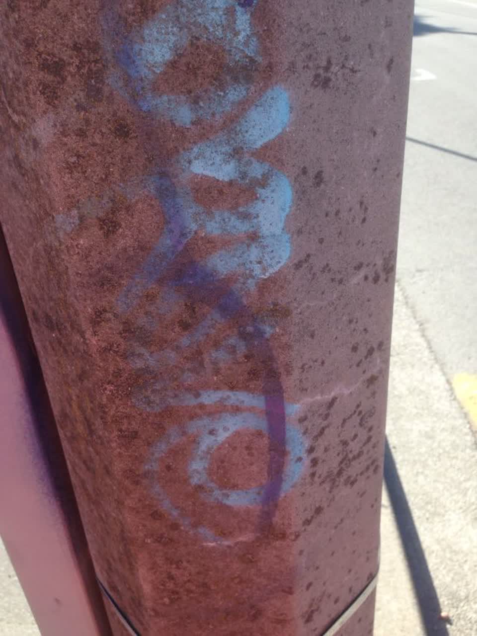 The photograph attached to this graffiti report
