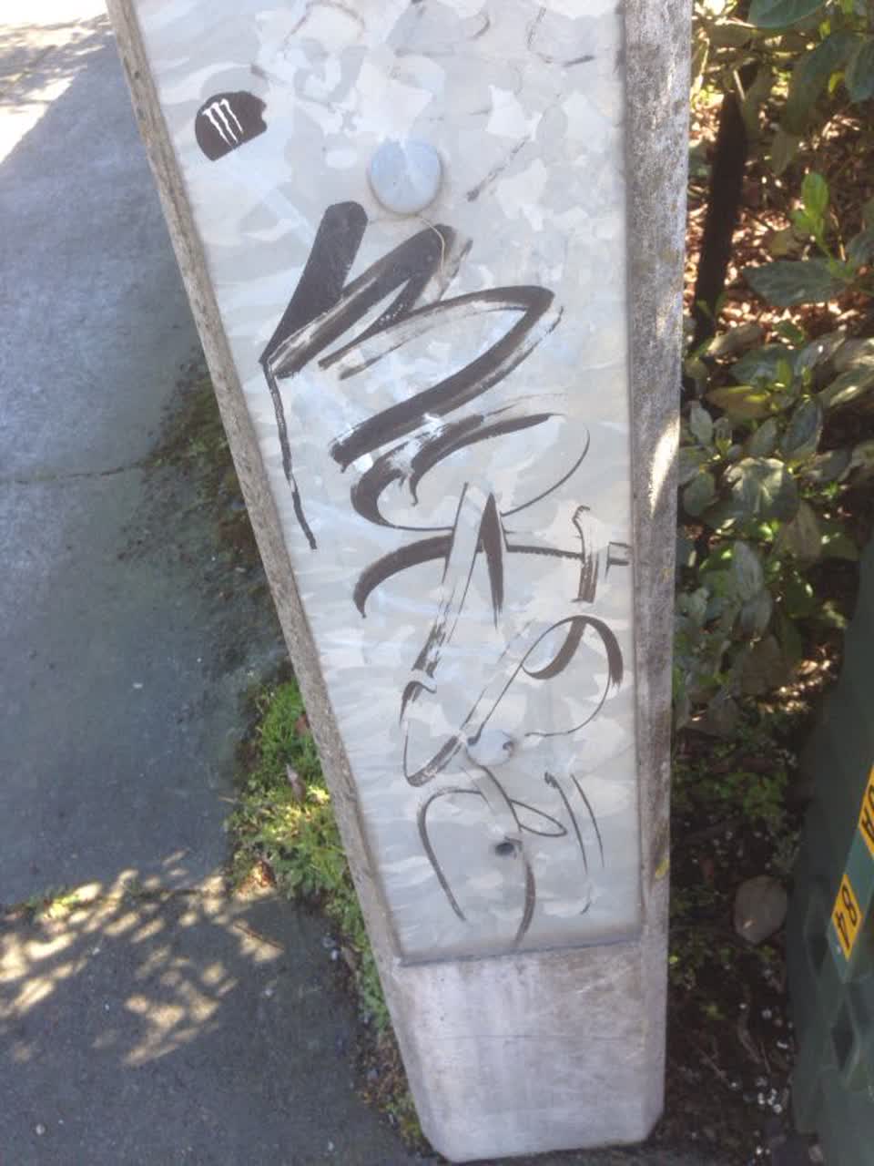 The photograph attached to this graffiti report