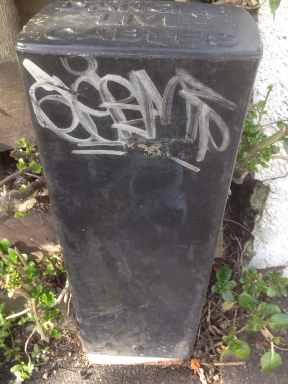 The photograph attached to this graffiti report