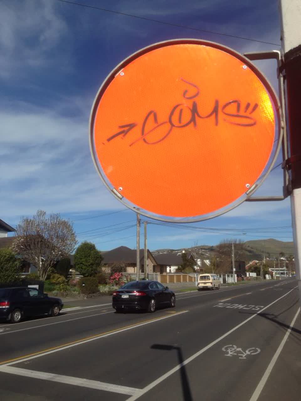 The photograph attached to this graffiti report