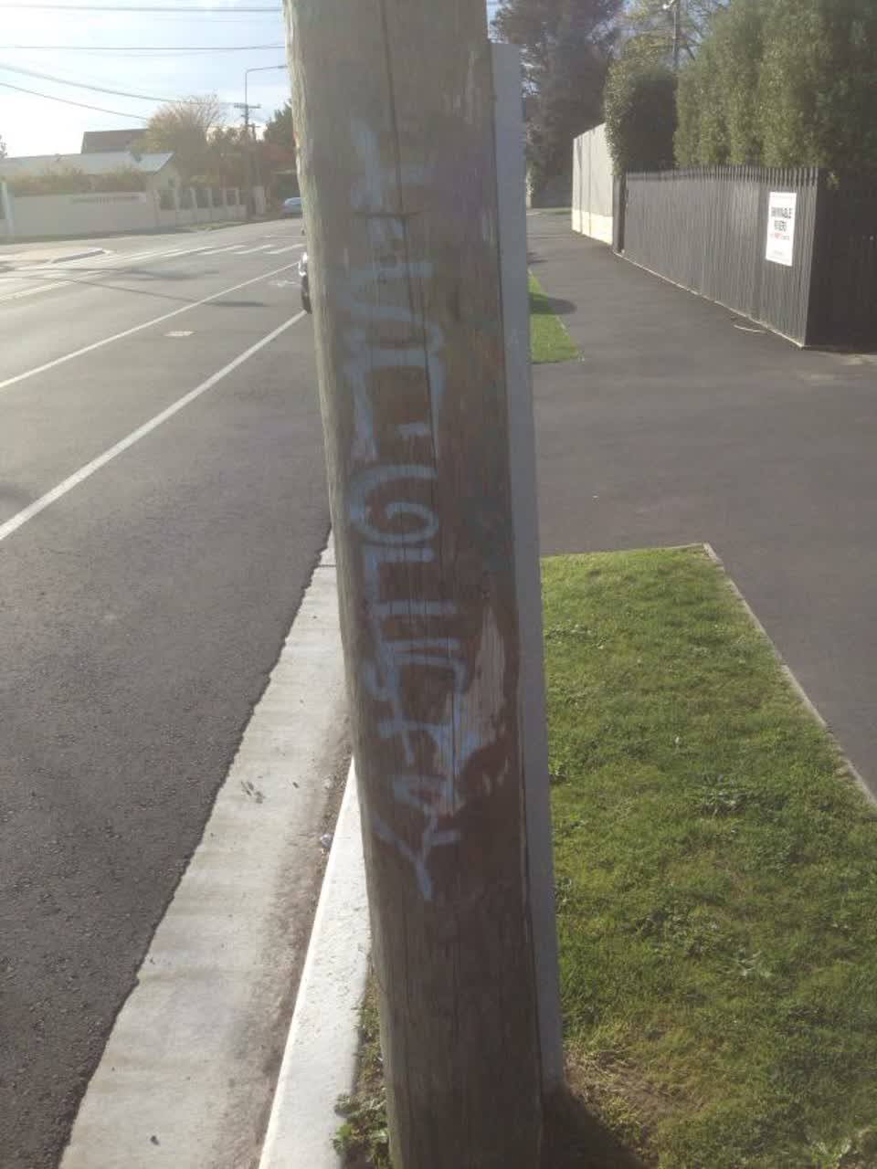 The photograph attached to this graffiti report