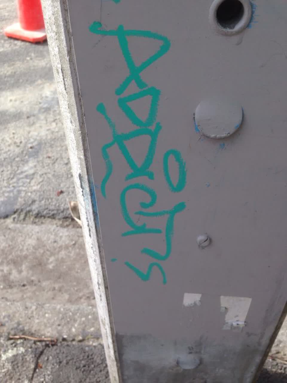 The photograph attached to this graffiti report