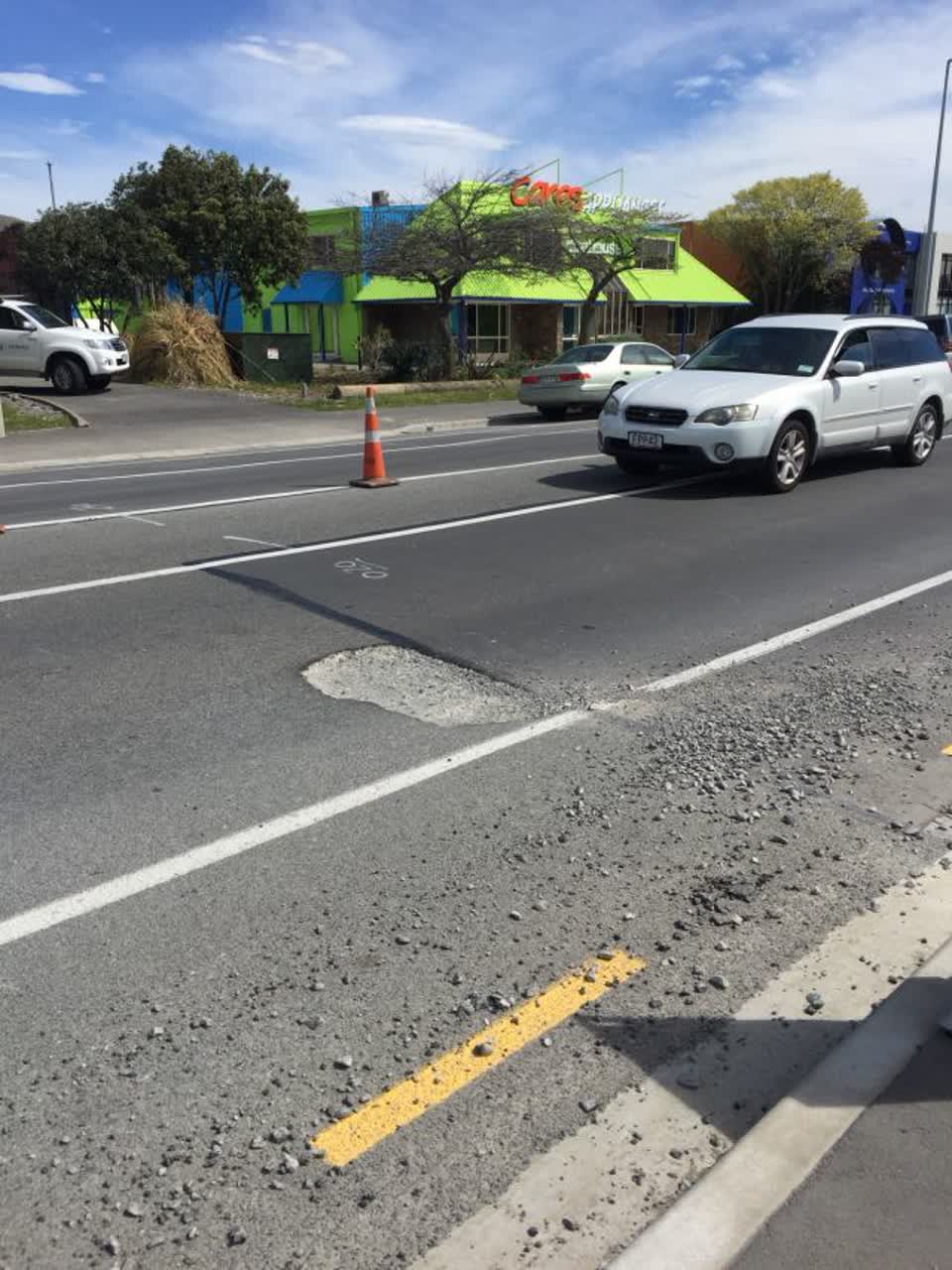 The photograph attached to this roading/streets report