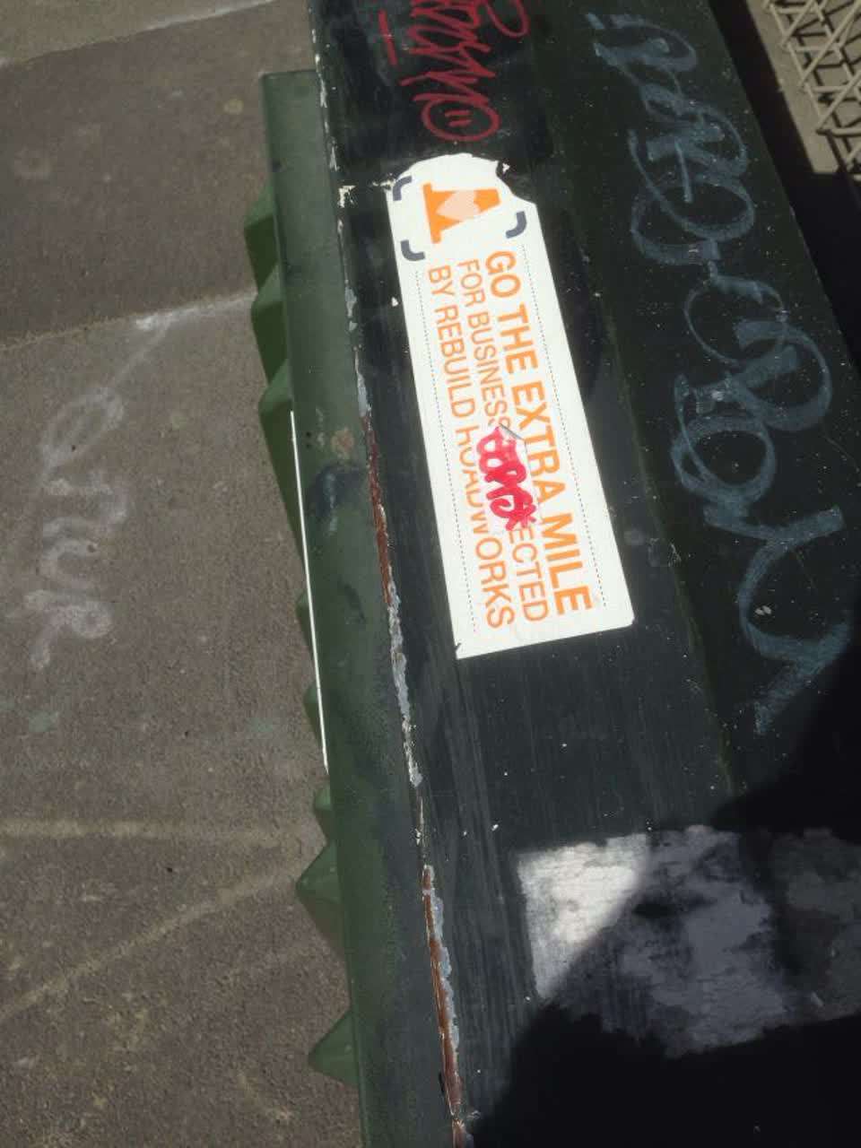 The photograph attached to this graffiti report