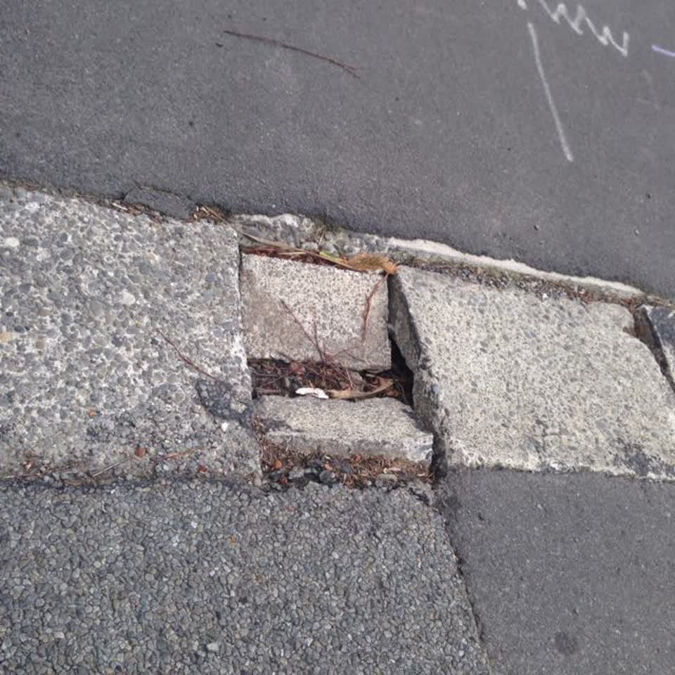 The photograph attached to this roading/streets report