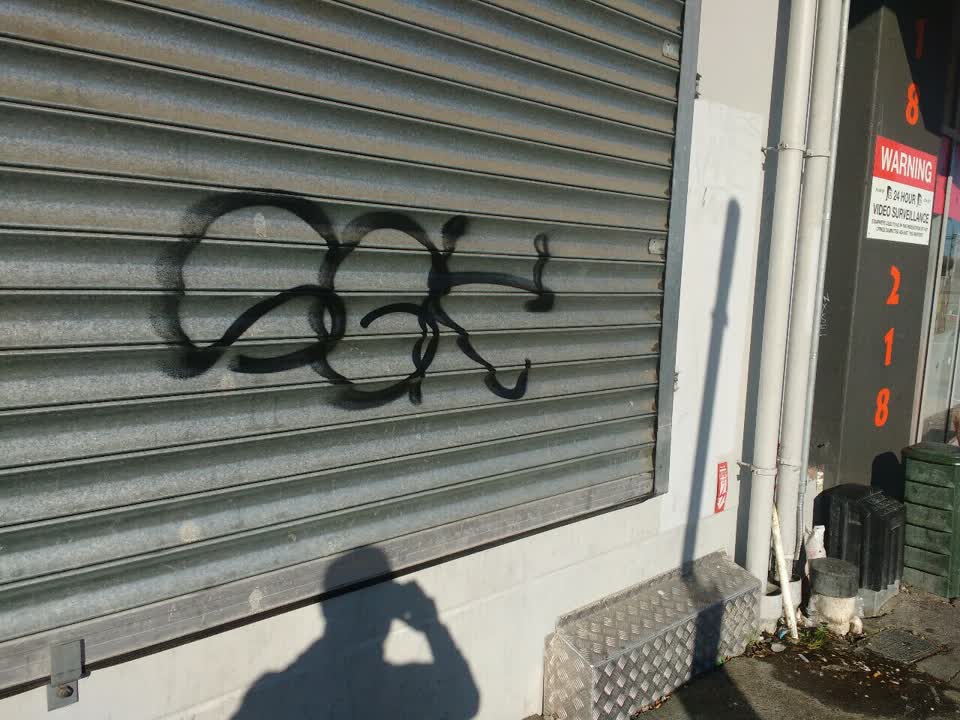 The photograph attached to this graffiti report