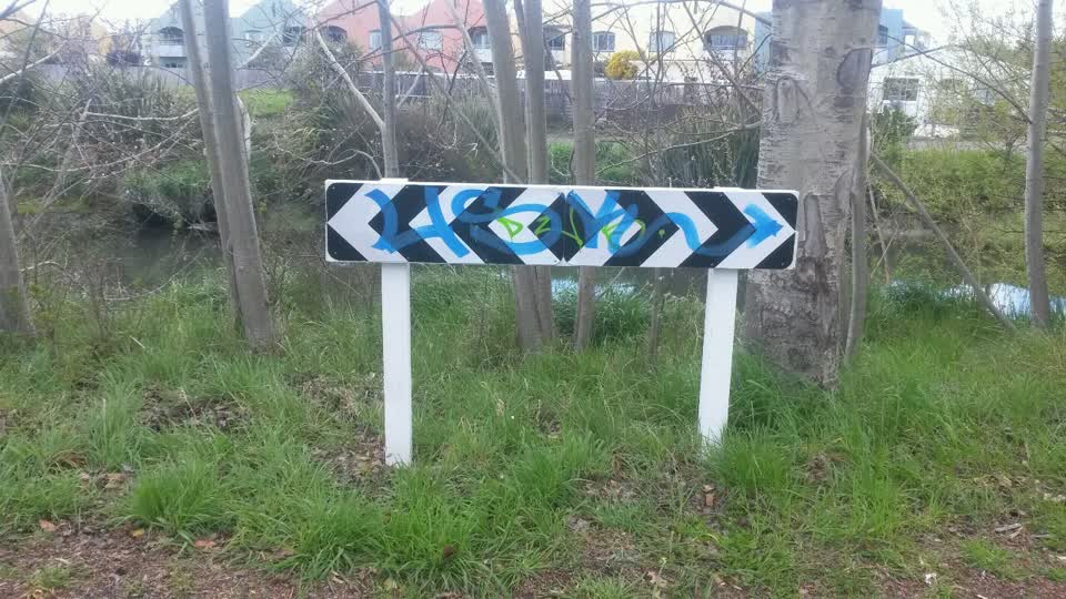 The photograph attached to this graffiti report
