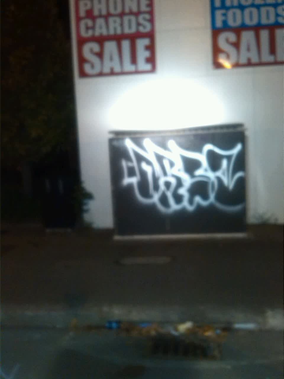 The photograph attached to this graffiti report
