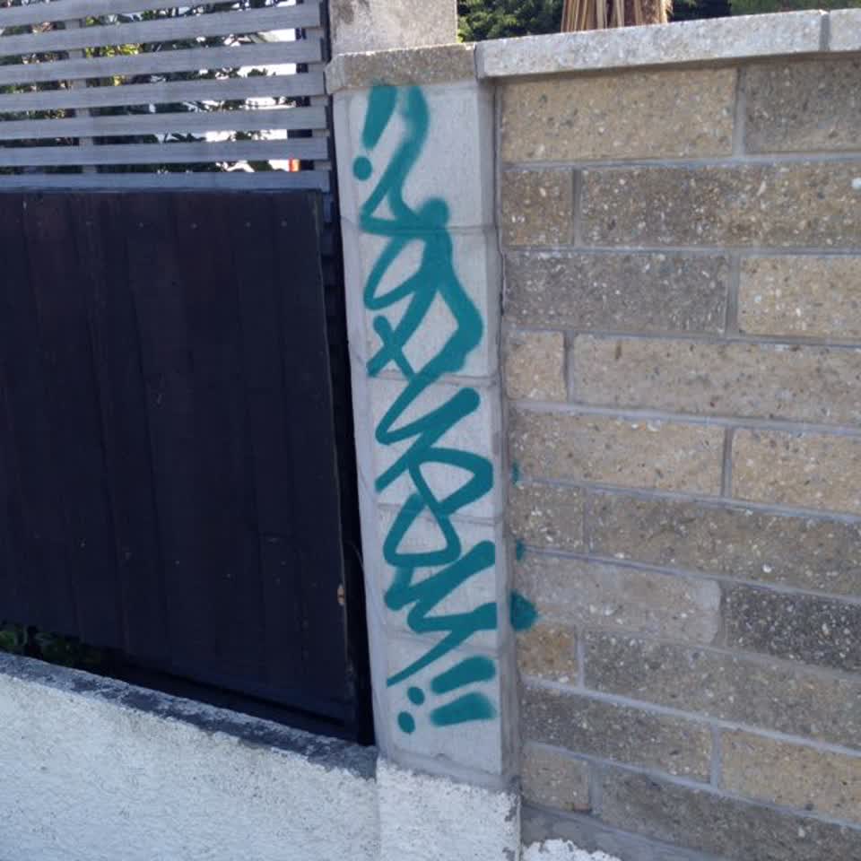 The photograph attached to this graffiti report