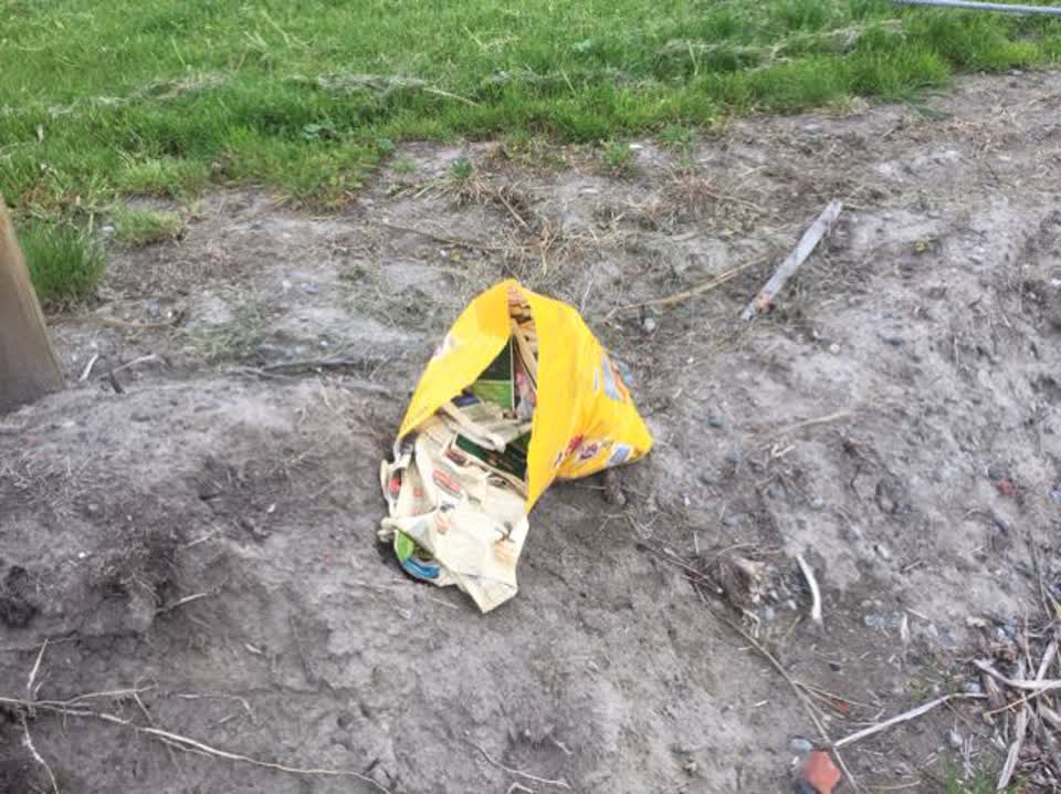 The photograph attached to this rubbish/recycling report