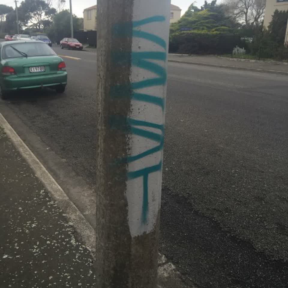 The photograph attached to this graffiti report
