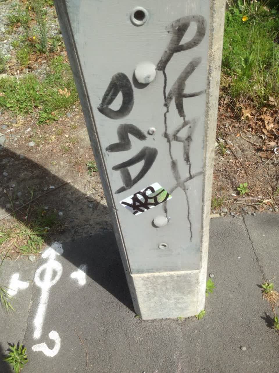 The photograph attached to this graffiti report